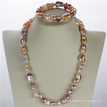 Snh Baroque Shape AAA Quality Cheap Genuine Pearl Jewelry Set